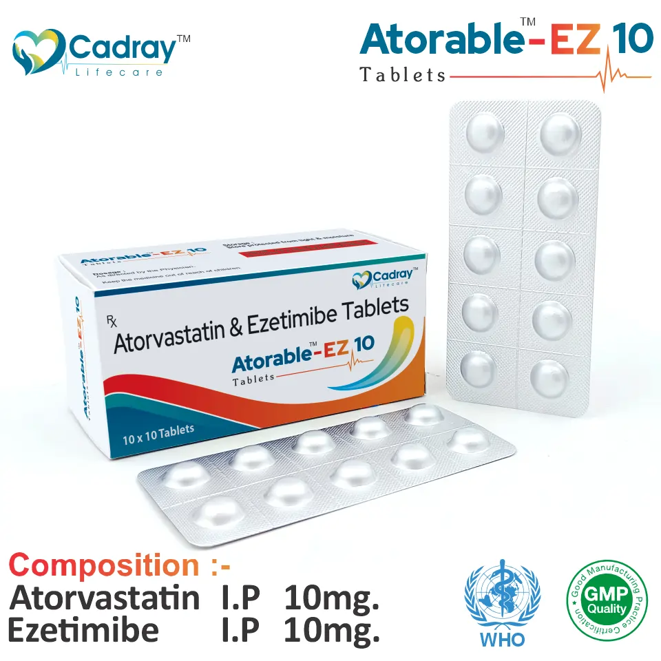 Atorvastatin 10 mg + Ezetimibe 10 mg Tablet PCD Pharma